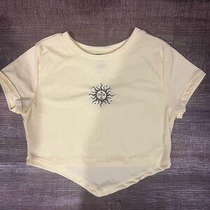 SHEIN crop top with sun detail in the middle